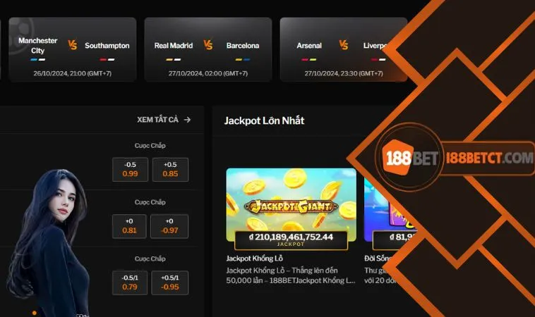 Khi chơi cược tại 188Bet anh em có cơ hội nhận được Jackpot lớn nhất Khi chơi cược tại 188Bet anh em có cơ hội nhận được Jackpot lớn nhất
